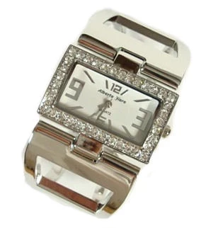 Montre bracelet femme Alberto Fioro,  argentée et strass -70%